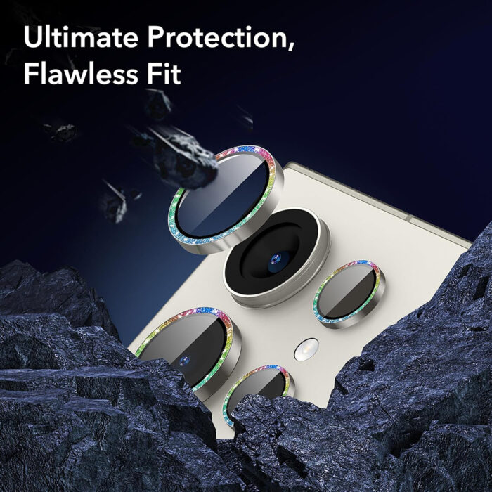 Folie Camera pentru Samsung Galaxy S24 Ultra ESR Lens Protector Tempered Glass Rhinestone 5