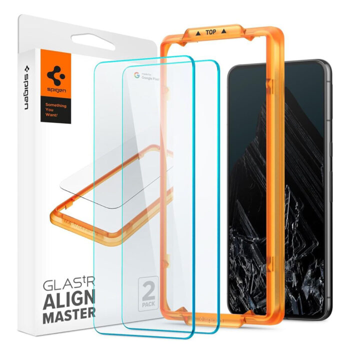 Folie pentru Google Pixel 8 Pro set 2 Spigen Glas.TR Align Master Clear