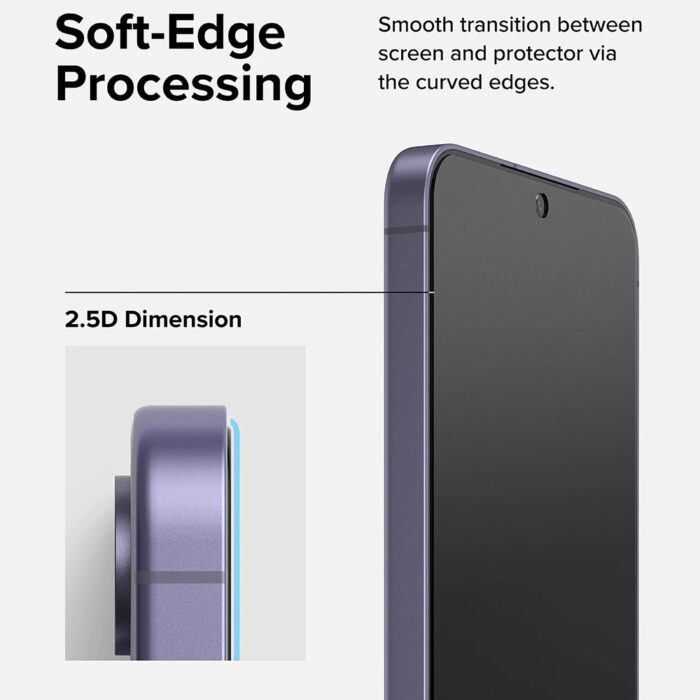 Folie pentru Samsung Galaxy S24 Plus set 2 Ringke Easy Slide Tempered Glass Privacy 6