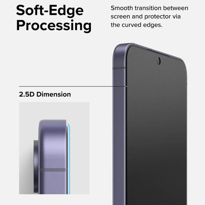 Folie pentru Samsung Galaxy S24 set 2 Ringke Easy Slide Tempered Glass Clear 3