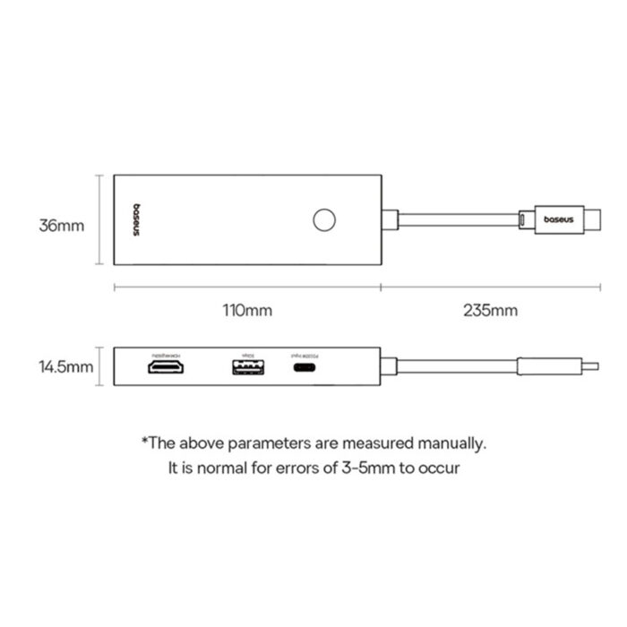 Hub Type C la HDMI VGA 4xUSB Type C 4K@60Hz Baseus UltraJoy B00052803811 01 Space Grey 7