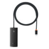 Hub USB C la 4x USB 3.0 Type C 1m Baseus Lite Series WKQX030401 Black