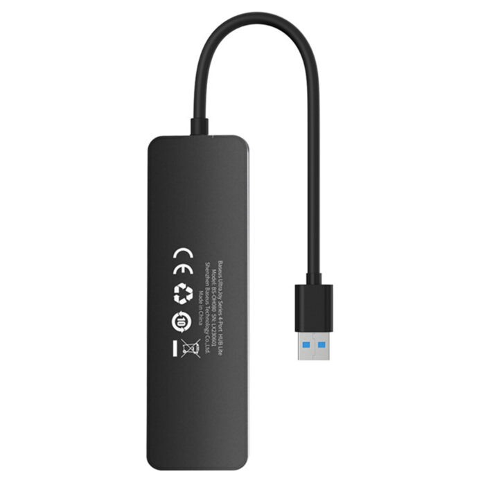 Hub USB la 4x USB 3.0 5Gbps 15cm Baseus UltraJoy Series B0005280B111 00 Black 1