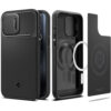 Husa iPhone 15 Pro Spigen Optik Mag Armor Black