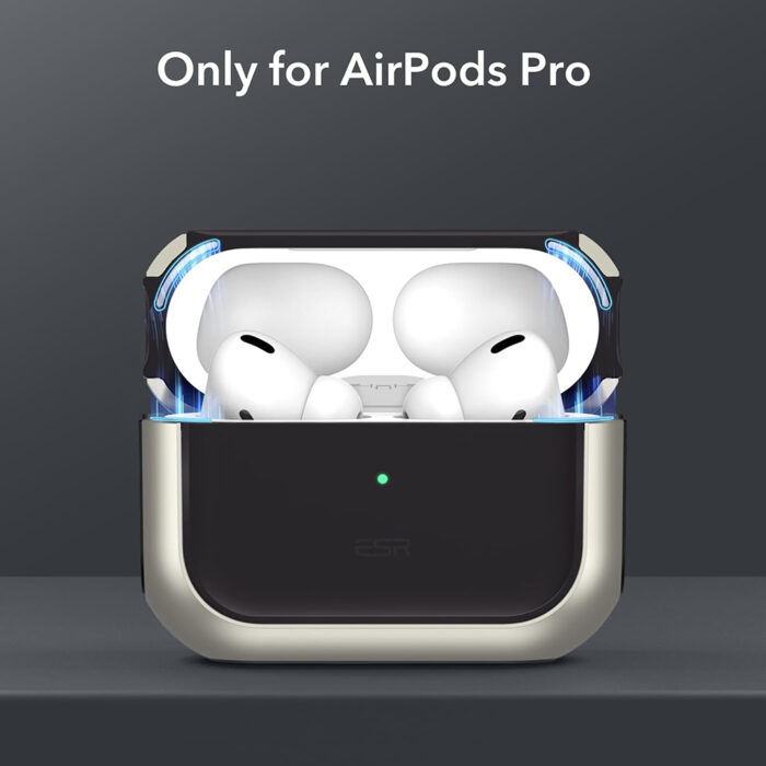 Husa pentru Apple AirPods Pro 1 2 ESR Orbit Hybrid HaloLock Titanium 1