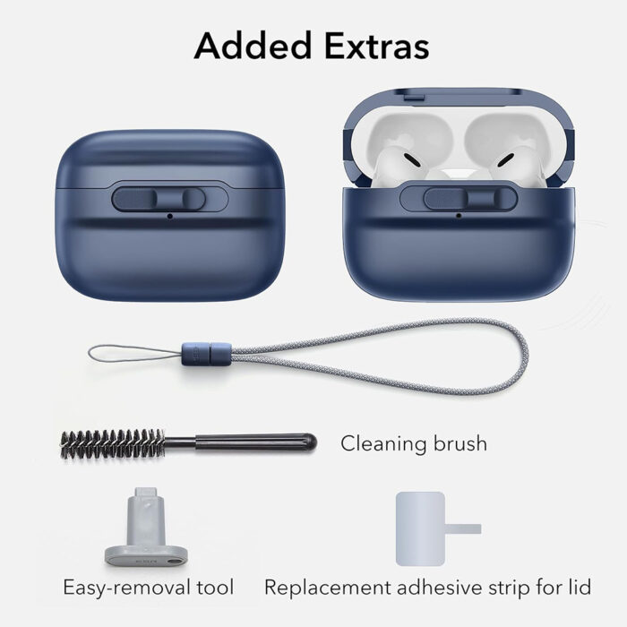 Husa pentru Apple AirPods Pro 1 2 ESR Pulse Magnetic HaloLock Dark Blue 6