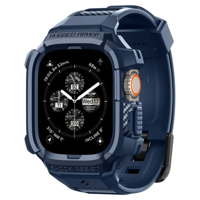 Husa pentru Apple Watch Ultra Ultra 2 Curea Spigen Rugged Armor Pro Navy Blue 2