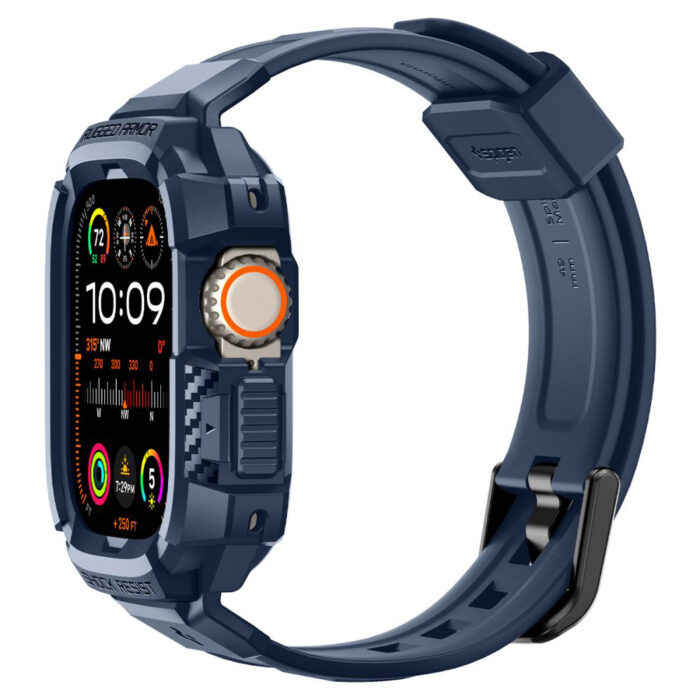 Husa pentru Apple Watch Ultra Ultra 2 Curea Spigen Rugged Armor Pro Navy Blue 4