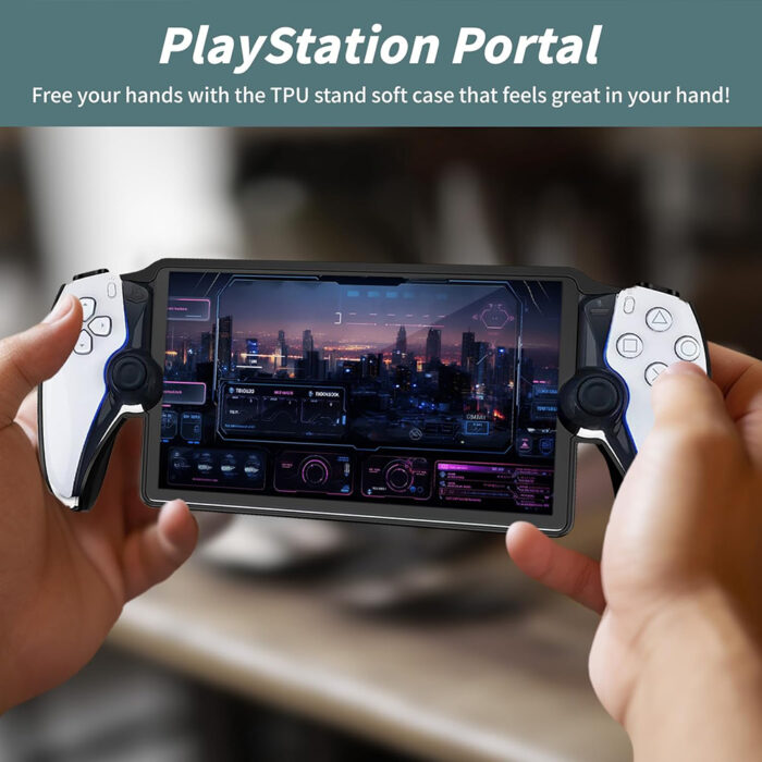 Husa pentru PlayStation Portal Remote Player Techsuit Rugged Silicone Kickstand Case X Design 10