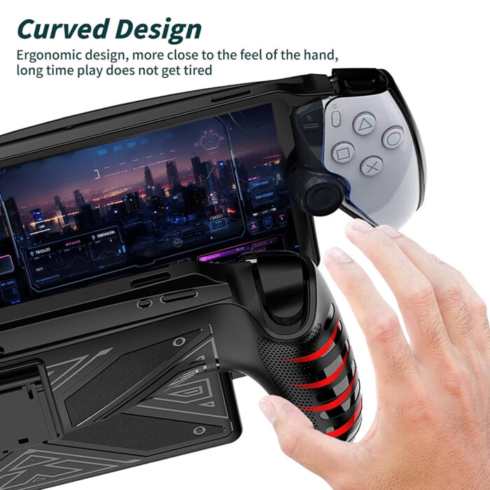 Husa pentru PlayStation Portal Remote Player Techsuit Rugged Silicone Kickstand Case X Design 7