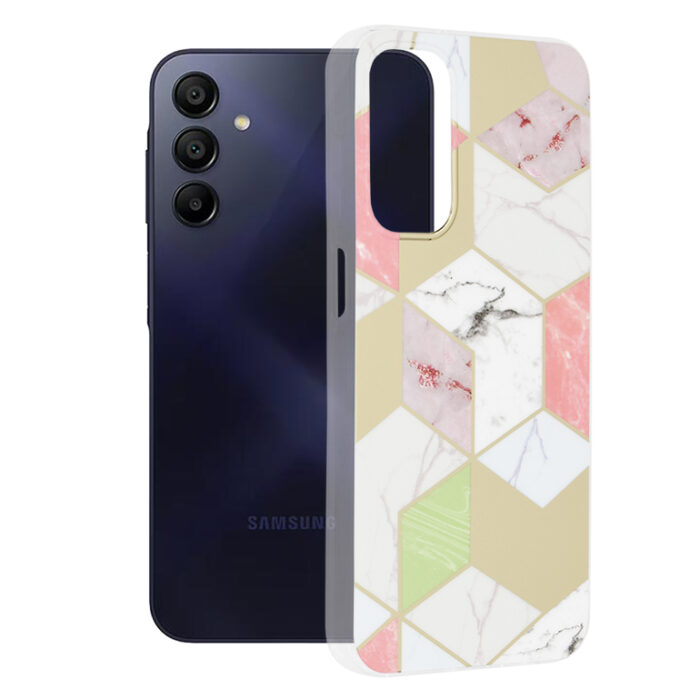 Husa pentru Samsung Galaxy A15 4G A15 5G Techsuit Marble Series Purple