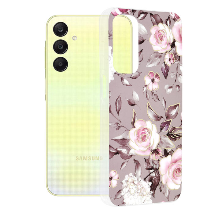 Husa pentru Samsung Galaxy A25 5G Techsuit Marble Series Bloom of Ruth Gray