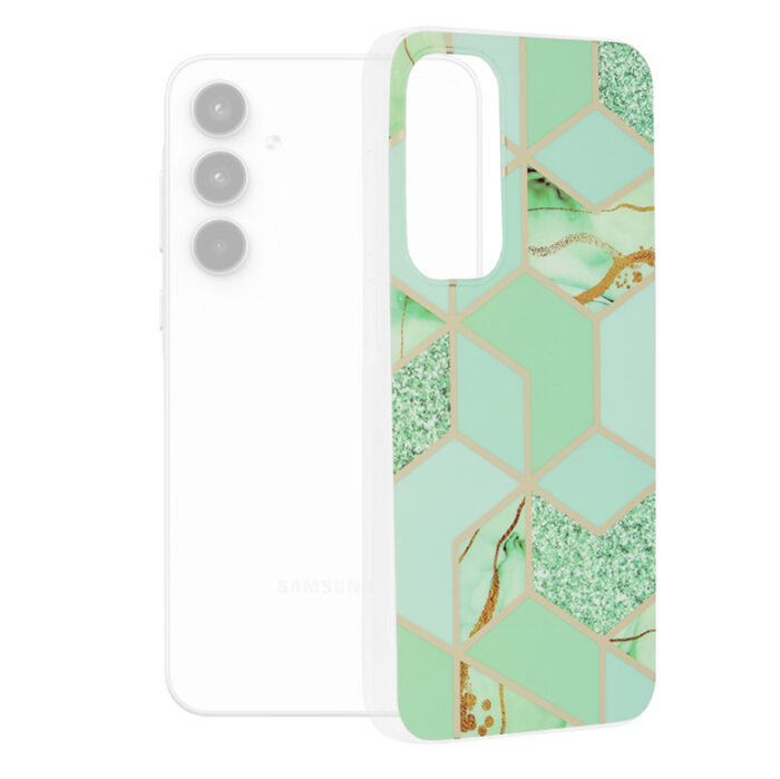 Husa pentru Samsung Galaxy A35 5G Techsuit Marble Series Green