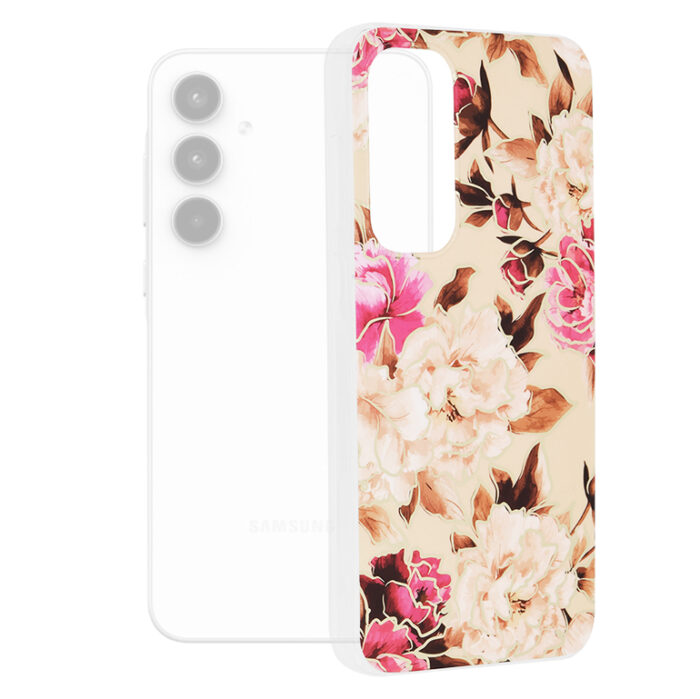 Husa pentru Samsung Galaxy A35 5G Techsuit Marble Series Mary Berry Nude