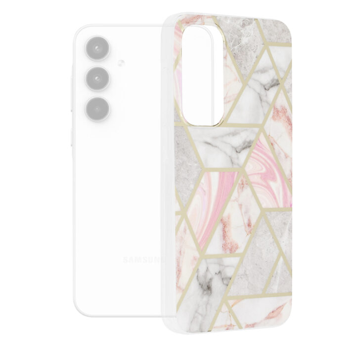 Husa pentru Samsung Galaxy A35 5G Techsuit Marble Series Pink