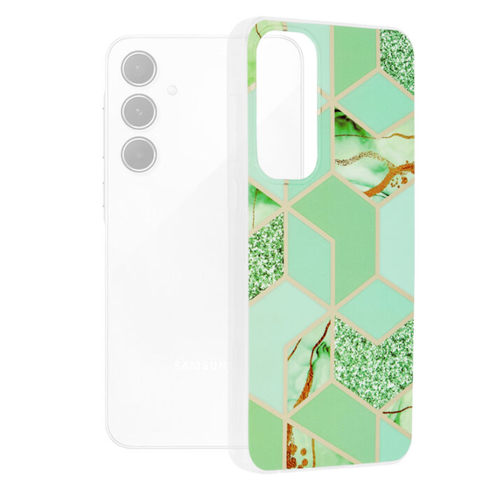 Husa pentru Samsung Galaxy A55 5G Techsuit Marble Series Green