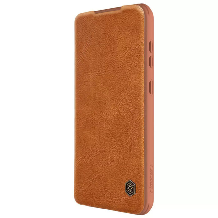 Husa pentru Samsung Galaxy S23 FE Nillkin Qin Pro Leather Case Brown 3