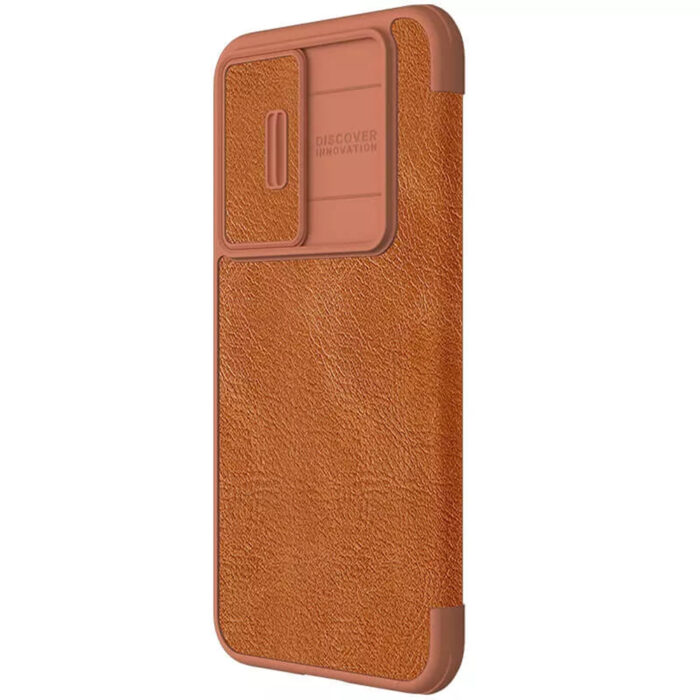 Husa pentru Samsung Galaxy S23 FE Nillkin Qin Pro Leather Case Brown 4