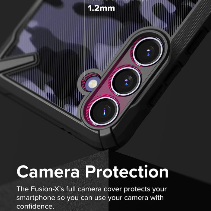 Husa pentru Samsung Galaxy S24 Plus Ringke Fusion X Design Camo Black 6