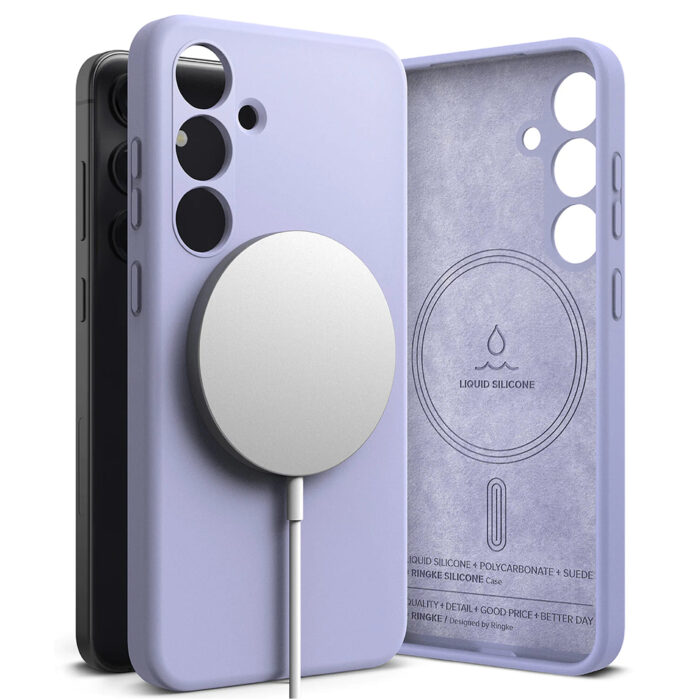 Husa pentru Samsung Galaxy S24 Ringke Silicone Magnetic Lavender