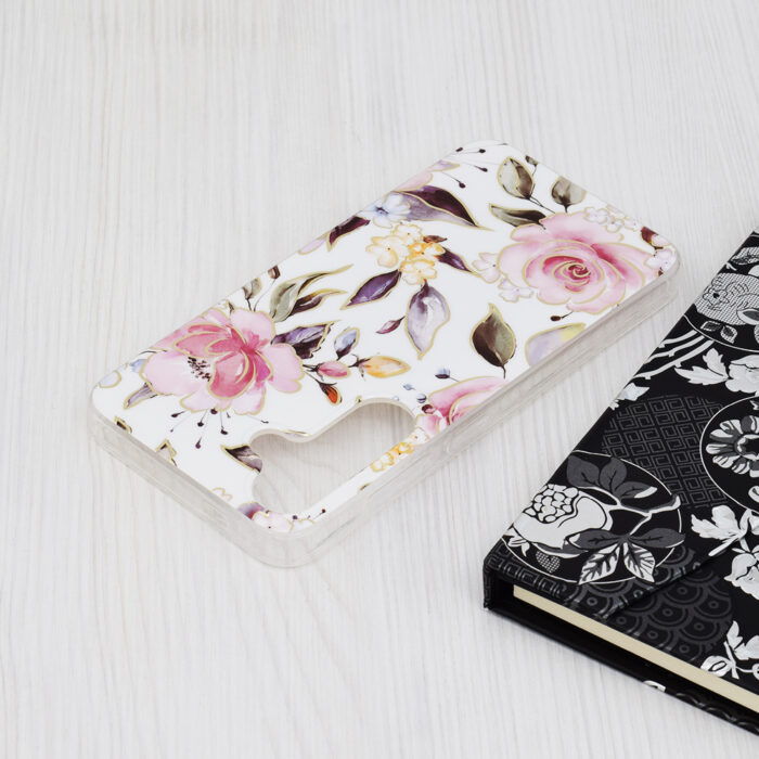 Husa pentru Samsung Galaxy S24 Techsuit Marble Series Chloe White 3