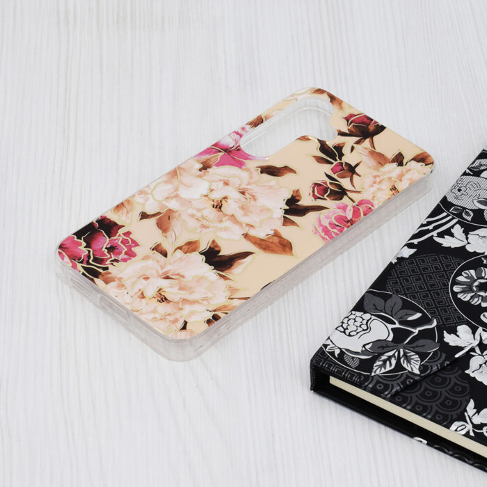 Husa pentru Samsung Galaxy S24 Techsuit Marble Series Mary Berry Nude 2