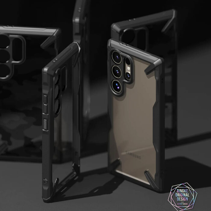 Husa pentru Samsung Galaxy S24 Ultra Ringke Fusion X Design Camo Black 2