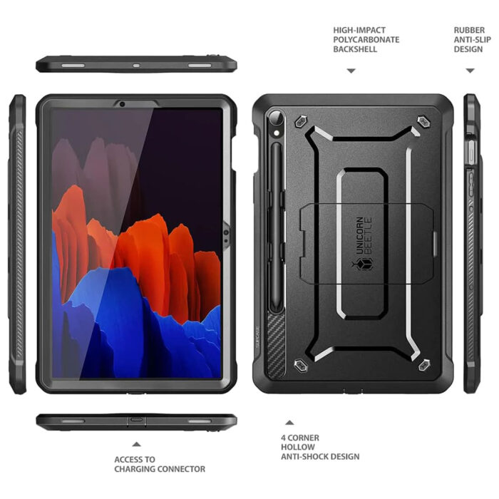 Husa pentru Samsung Galaxy Tab S9 Supcase Unicorn Beetle Pro Black 1