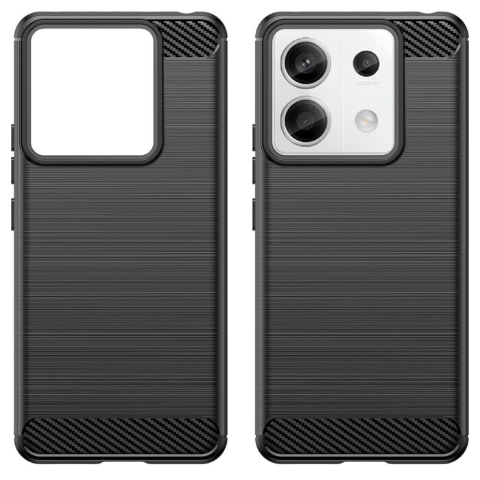 Husa pentru Xiaomi Redmi 13C 4G 13C 5G Poco M6 C65 Techsuit Carbon Silicone Black 1