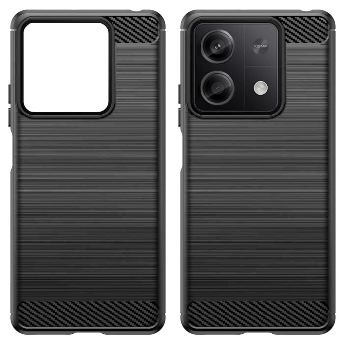 Husa pentru Xiaomi Redmi Note 13 4G Techsuit Carbon Silicone Black 2