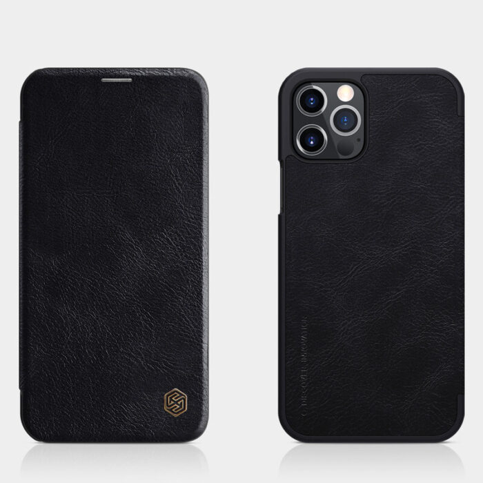 Husa pentru iPhone 12 Pro Max Nillkin QIN Leather Case Black 3