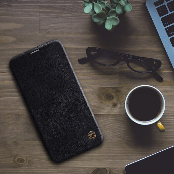 Husa pentru iPhone 12 Pro Max Nillkin QIN Leather Case Black 6