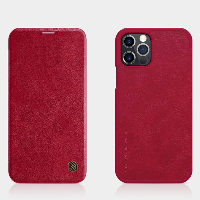 Husa pentru iPhone 12 Pro Max Nillkin QIN Leather Case Red 3