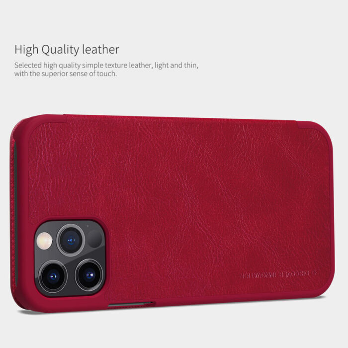 Husa pentru iPhone 12 Pro Max Nillkin QIN Leather Case Red 4