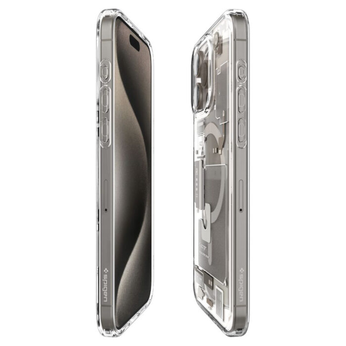 Husa pentru iPhone 15 Pro Max Spigen Ultra Hybrid MagSafe Zero One Natural Titanium 4