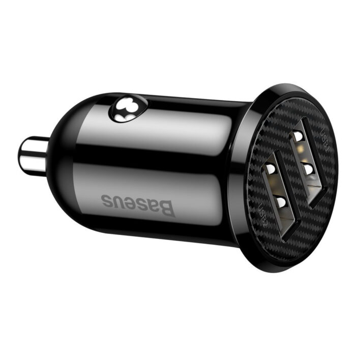 Incarcator Auto 2x USB 4.8A Baseus CCALLP 01 Black 2