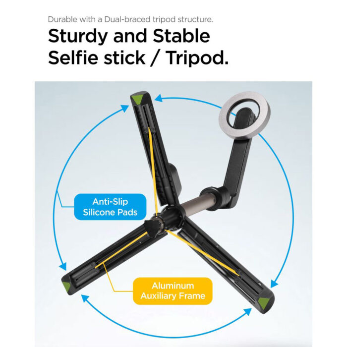 Selfie Stick Compatibil MagSafe 67cm Spigen S570W Black 11