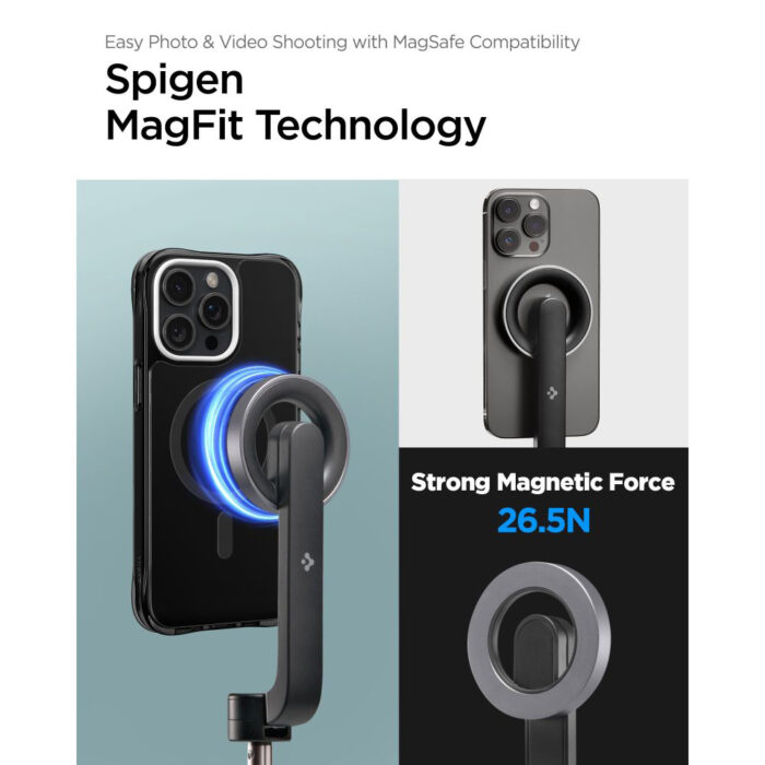 Selfie Stick Compatibil MagSafe 67cm Spigen S570W Black 8