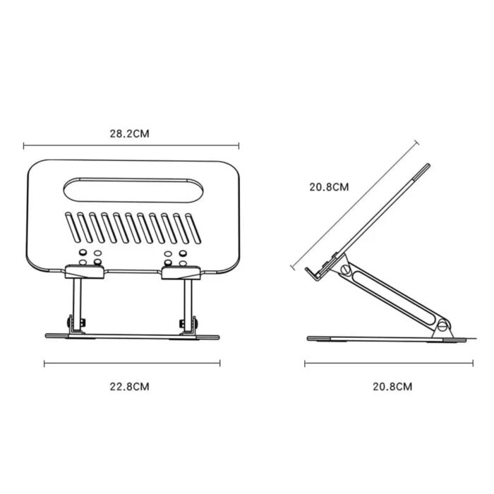 Suport din Aluminiu pentru Laptop Yesido LP05 Silver 8