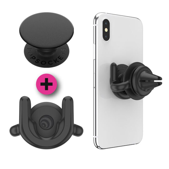 Suport pentru Telefon Popsockets PopGrip PopMount G2 Car Vent Black